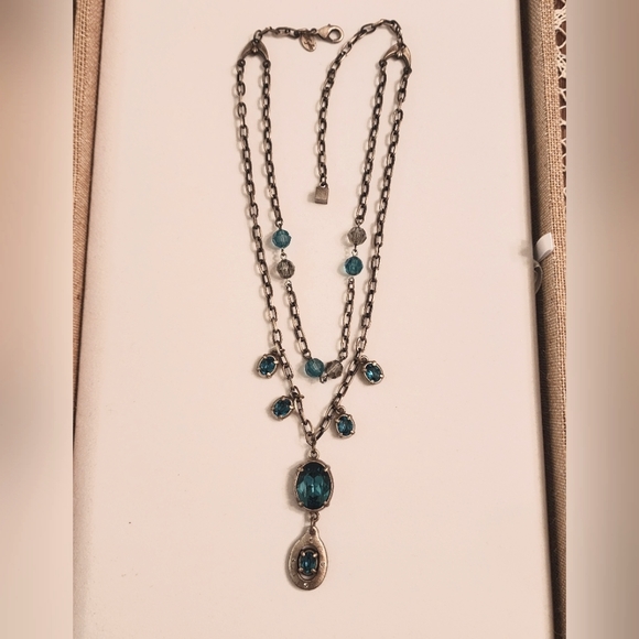 ✨️Swarovski Pendant Necklace Antique Silver ✨️ - Picture 2 of 5